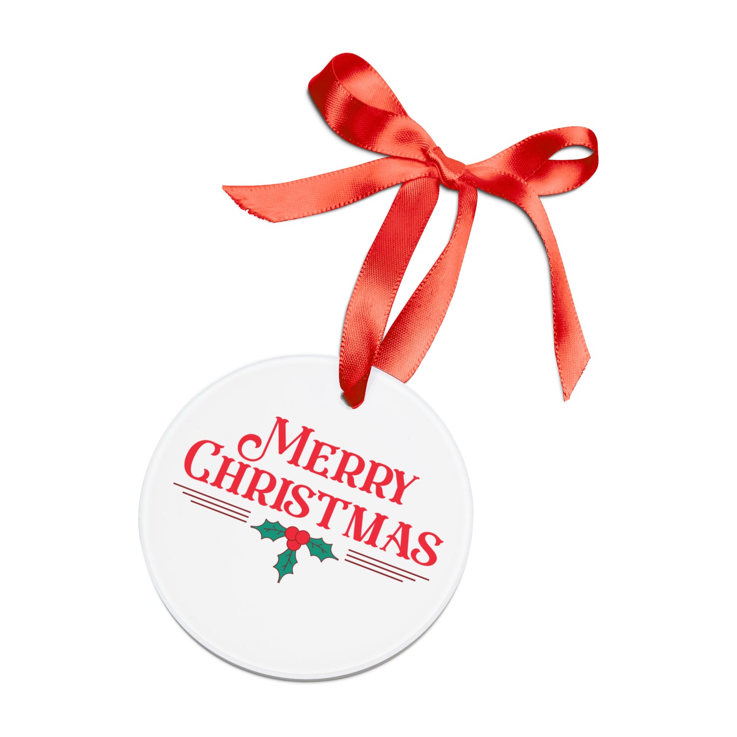 Acrylic Ornament with Ribbon