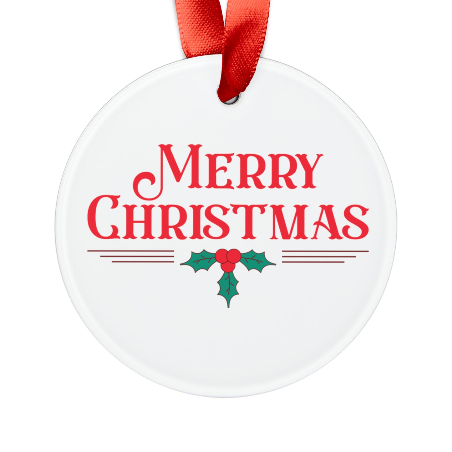 Acrylic Ornament with Ribbon