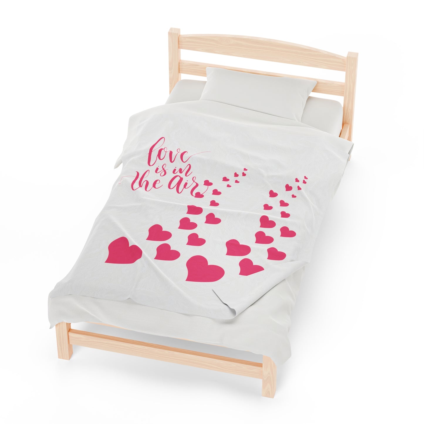 Love is in the Air Velveteen Plush Blanket