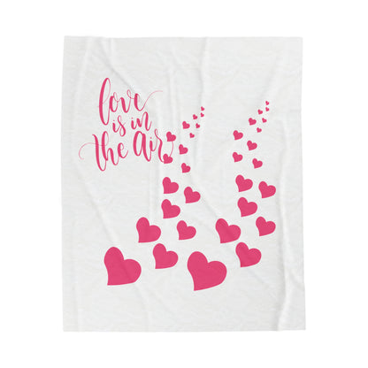 Love is in the Air Velveteen Plush Blanket