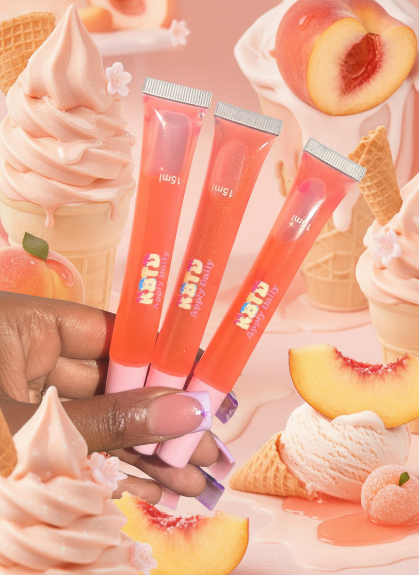 Peach Whip pH color changing organic vegan lip gloss